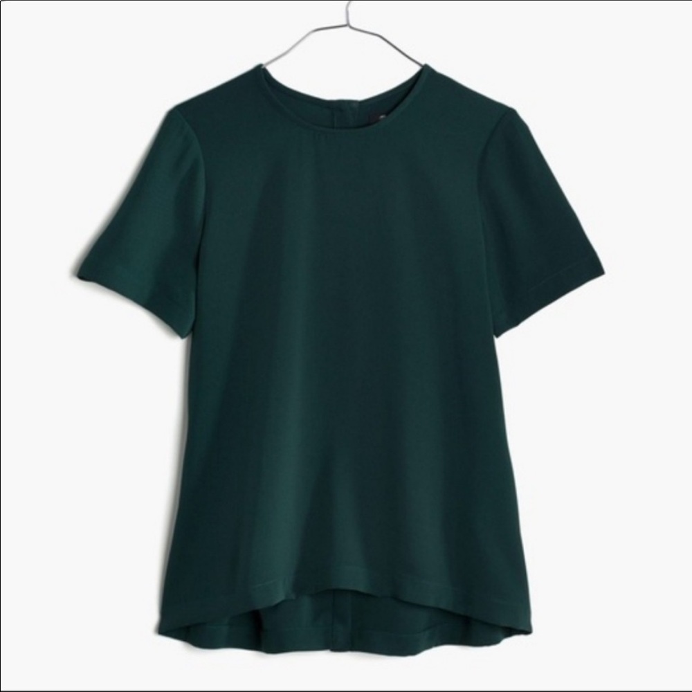 Madewell Maison Green Button Back Blouse